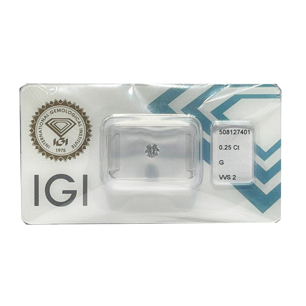 IGI الماس نفطة شهادة تألق قطع 0.25ct اللون G نقاء VVS 2