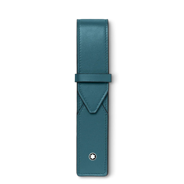 حافظة مون بلان لأداة الكتابة الناعمة Meisterstück Selection باللون الأزرق المخضر 131270