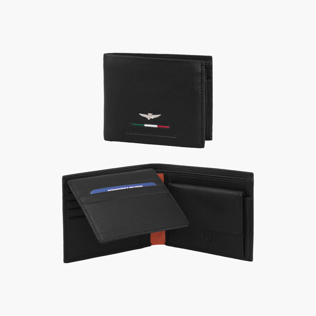 Aeronautica Military Men's Wallet with flap line Fighter AM152-NE