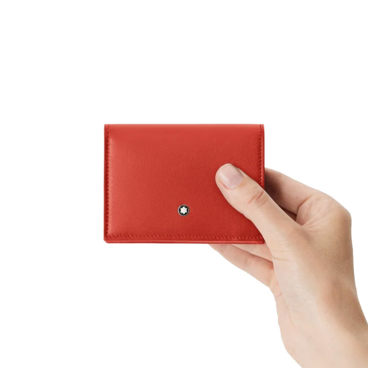 Montblanc Soft Continental nano coral wallet 198009