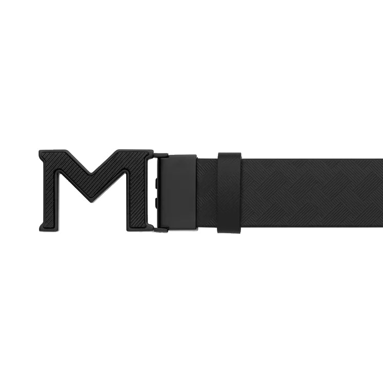 حزام Montblanc القابل للعكس مع مشبك M Extreme 3.0 أسود/أسود ناعم 198646