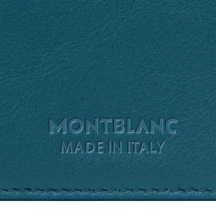 حامل جواز سفر مون بلان مجموعة مايسترستوك باللون الأزرق المخضر الناعم 131263