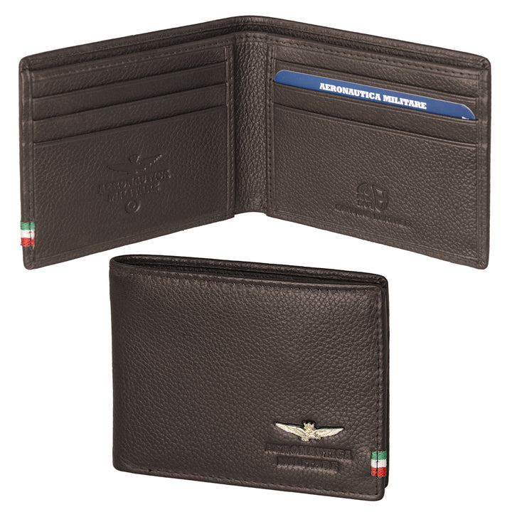 Aeronautica Military Men's Genuine Leather Wallet Line Flag AM100-MO