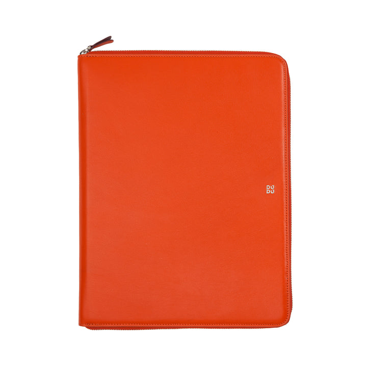 DUDU A4 Leather Document Holder Office Block Holder Multicolor iPad Tablet Holder with Zip