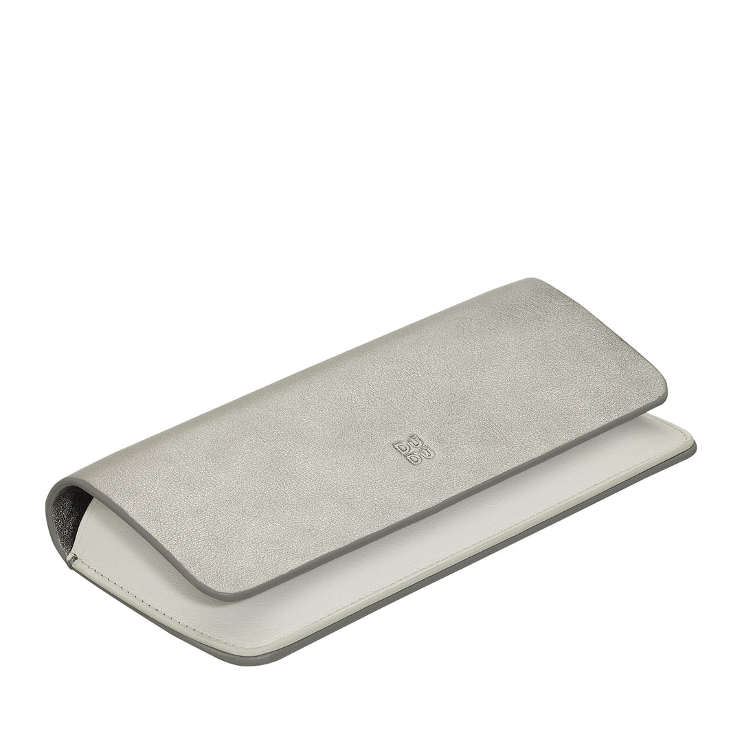 DUDU Eyeglasses Case and Sunglasses in Soft Genuine Leather with Magnetic Closure, Colored Eyeglasses Case