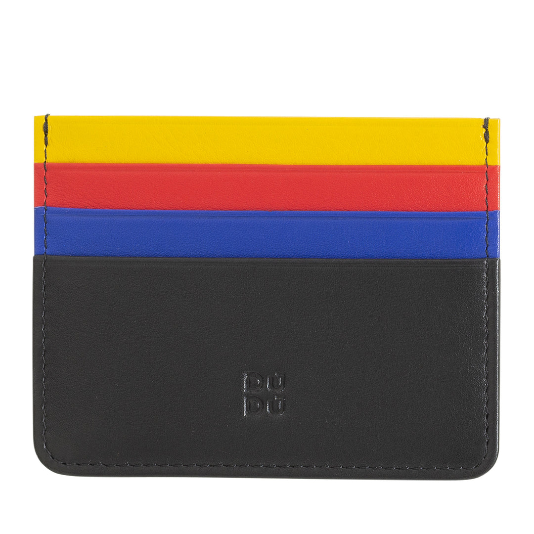 Colorful leather Nappa 6 pocket credit card holder DUDU