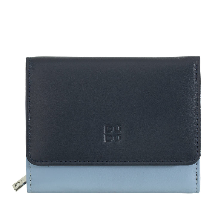 DUDU Women's Small RFID Multicolor Leather Wallet