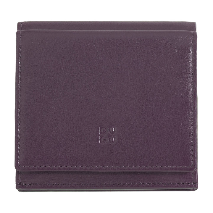 DUDU Multicolor Leather RFID Wallet Card and Coin Holder