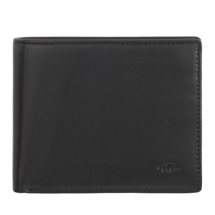 Nuvola leather classic men's leather wallet with door holder and credit card holder