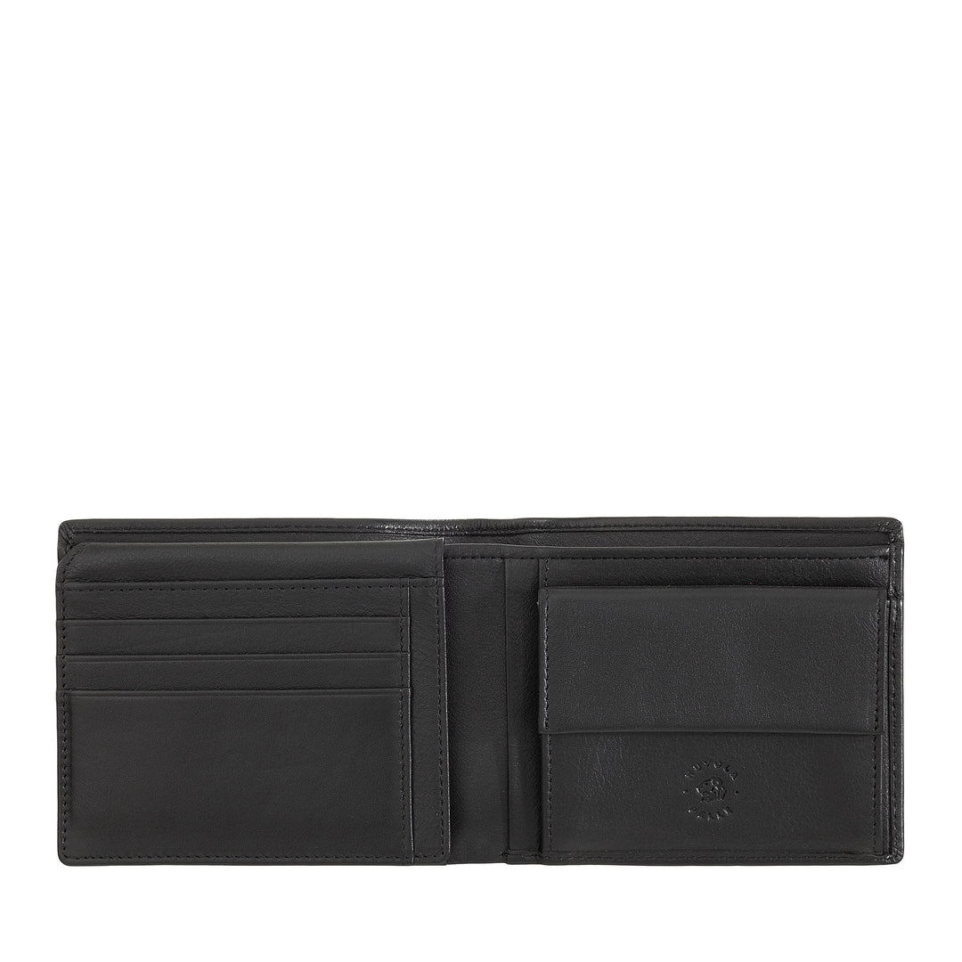 Nuvola leather classic men's leather wallet with door holder and credit card holder