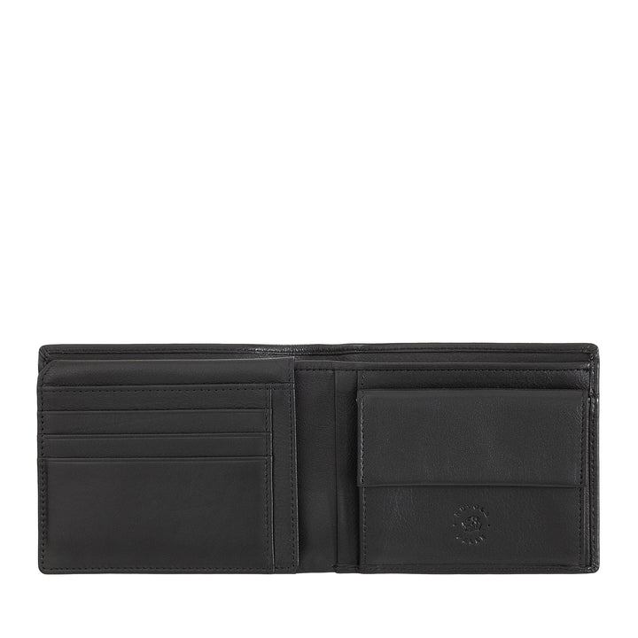 Nuvola leather classic men's leather wallet with door holder and credit card holder