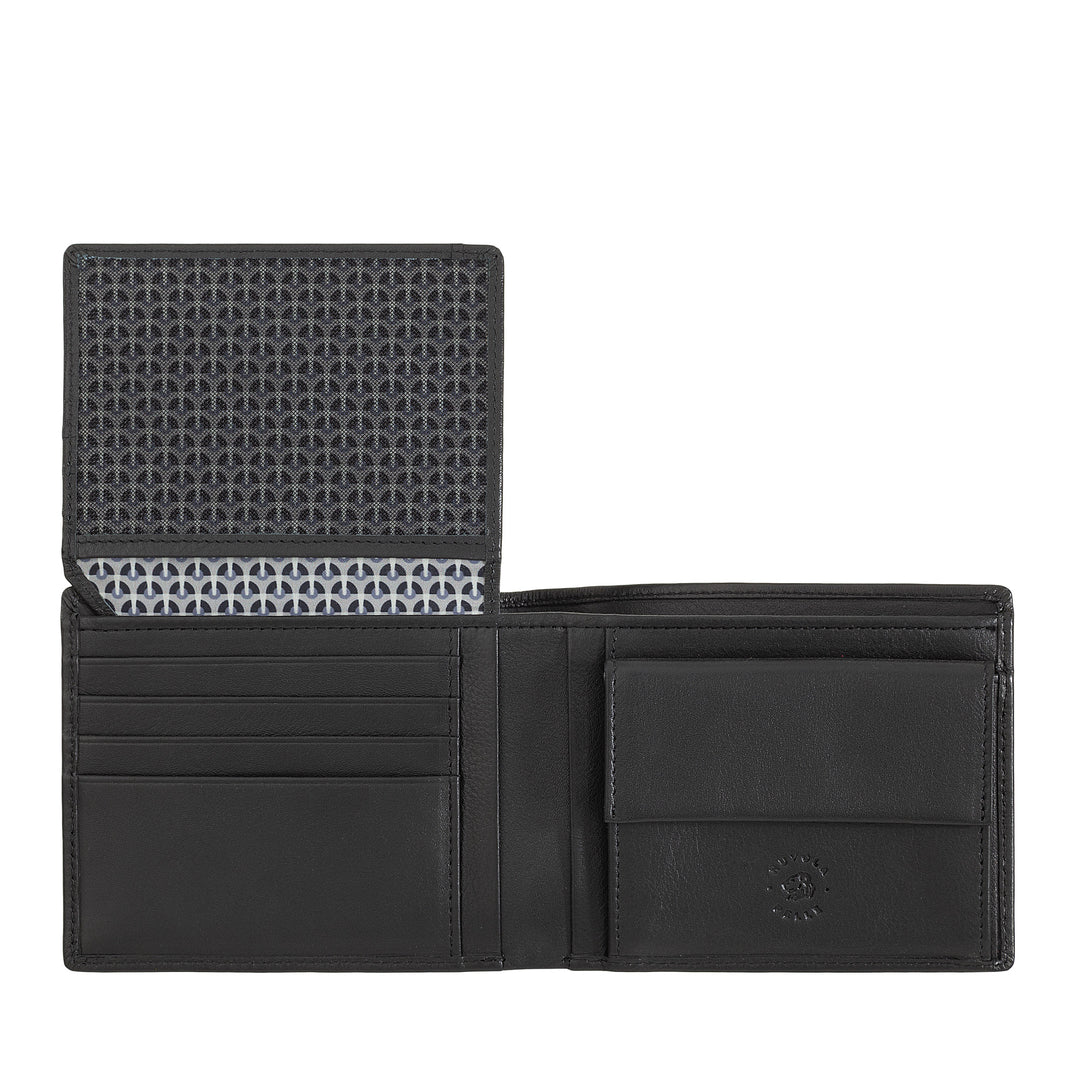 Nuvola leather classic men's leather wallet with door holder and credit card holder