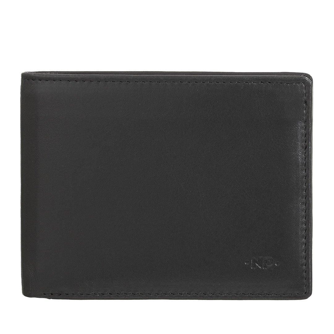 Cloud Leather Men's Wallet Without Coin Wallet Soft Leather with 8 Pockets Card Holder