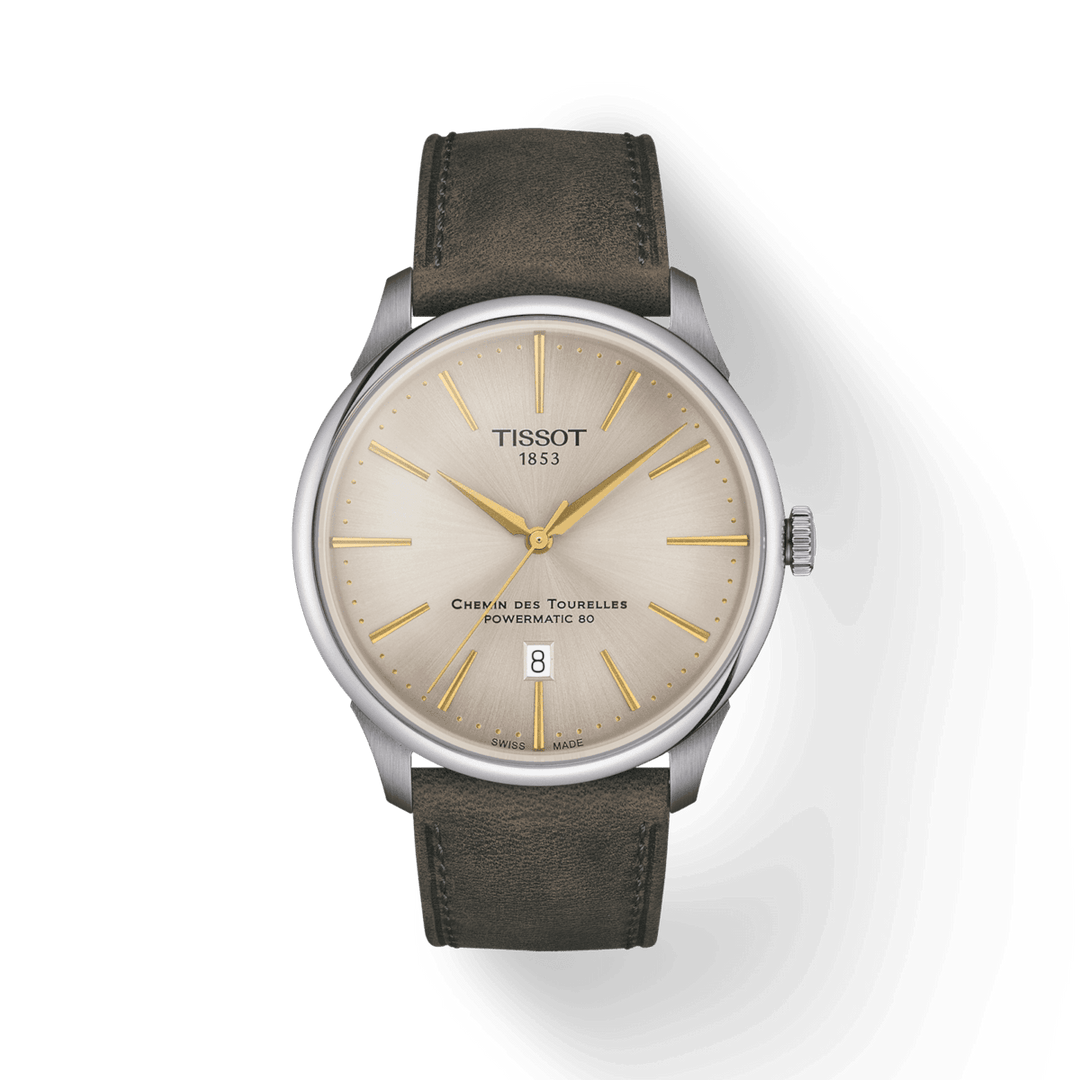 Tissot orologio Chemin Des Tourelles Powermatic 80 42mm avorio automatico acciaio T139.407.16.261.00 - Capodagli 1937