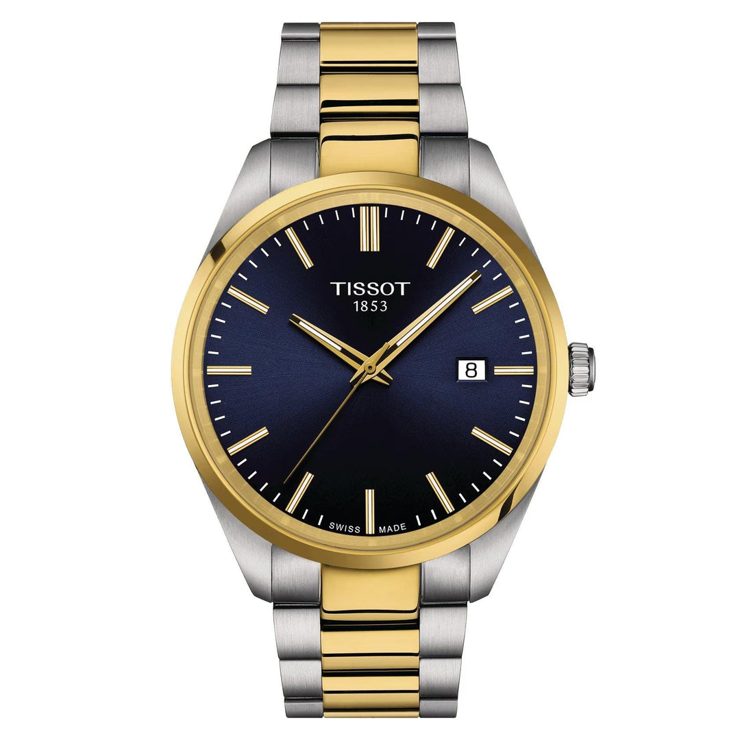 Tissot orologio PR 100 40mm blu quarzo acciaio finiture PVD oro giallo T150.410.22.041.00 - Capodagli 1937