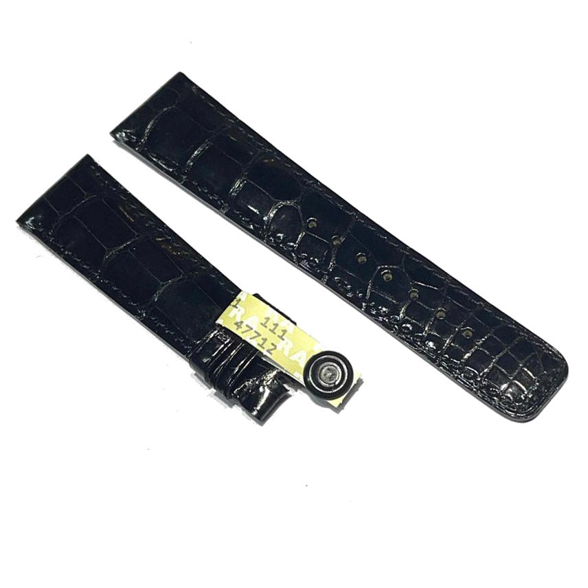 IWC Standard Glossssy Black Alligator Strap 22/18 for Ardiglione Buckle IWA47712