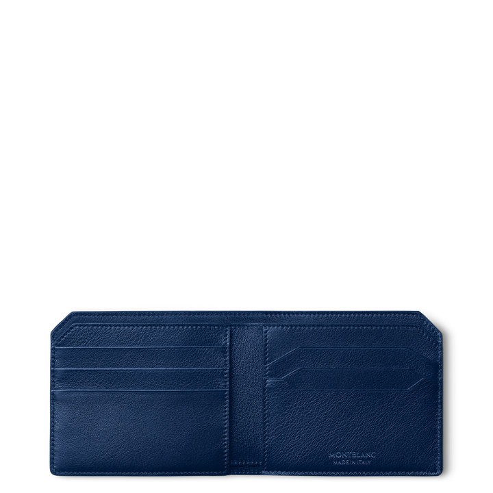 Montblanc محفظة 6 مقصورات Meisterst ⁇ ck اختيار لينة الأزرق 130059