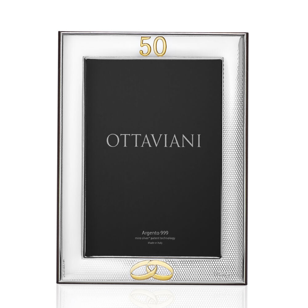 Ottaviani إطار الصورة 50 عاما من الزفاف 13x18cm مغلفة بالفضة 5015A