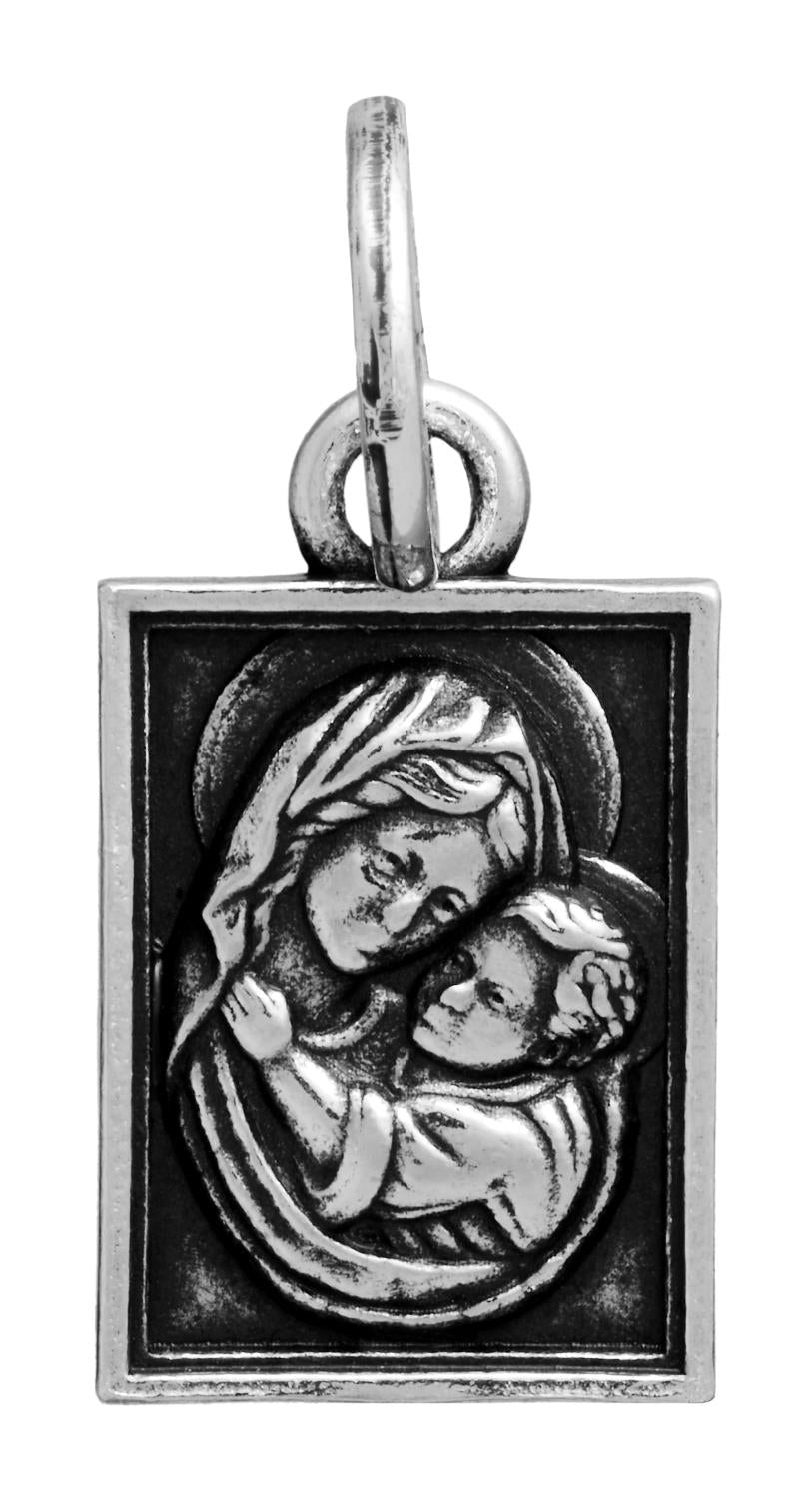 Giovanni Raspini Charm Pendant Madonna مع الطفل Silver 925 11704