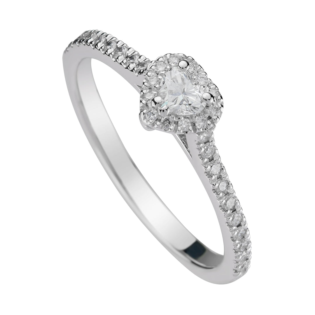 Golay Solitaire Heart Ring