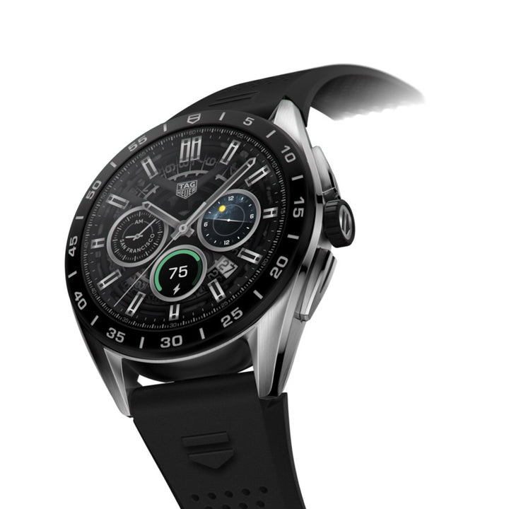 Tag Heuer ساعة ذكية Connected Calibre E4 45mm أسود صلب SBR8A10.BT6259
