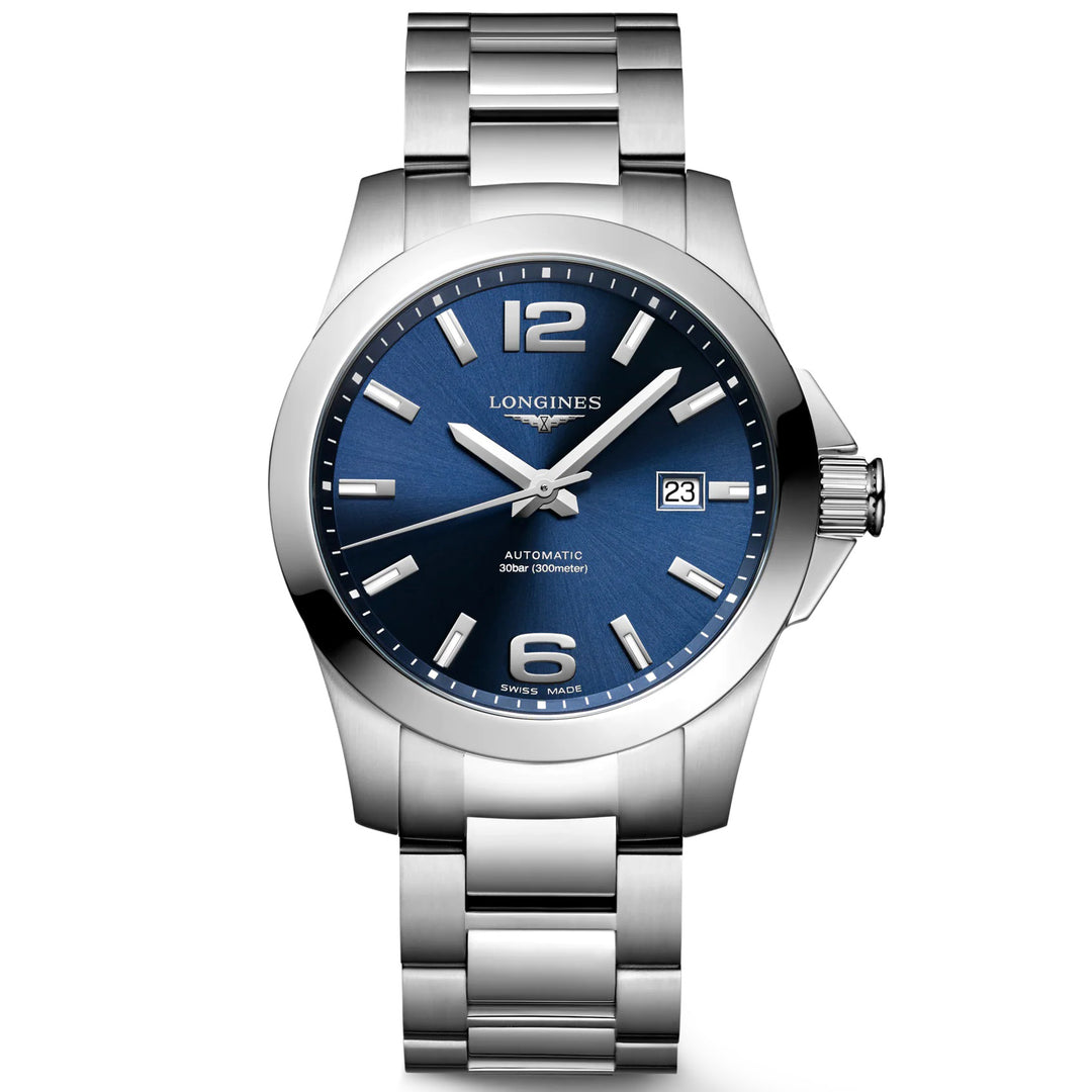 لونجين ساعة Conquest 41MM الأزرق التلقائي الفولاذ L3.777.4.99.6