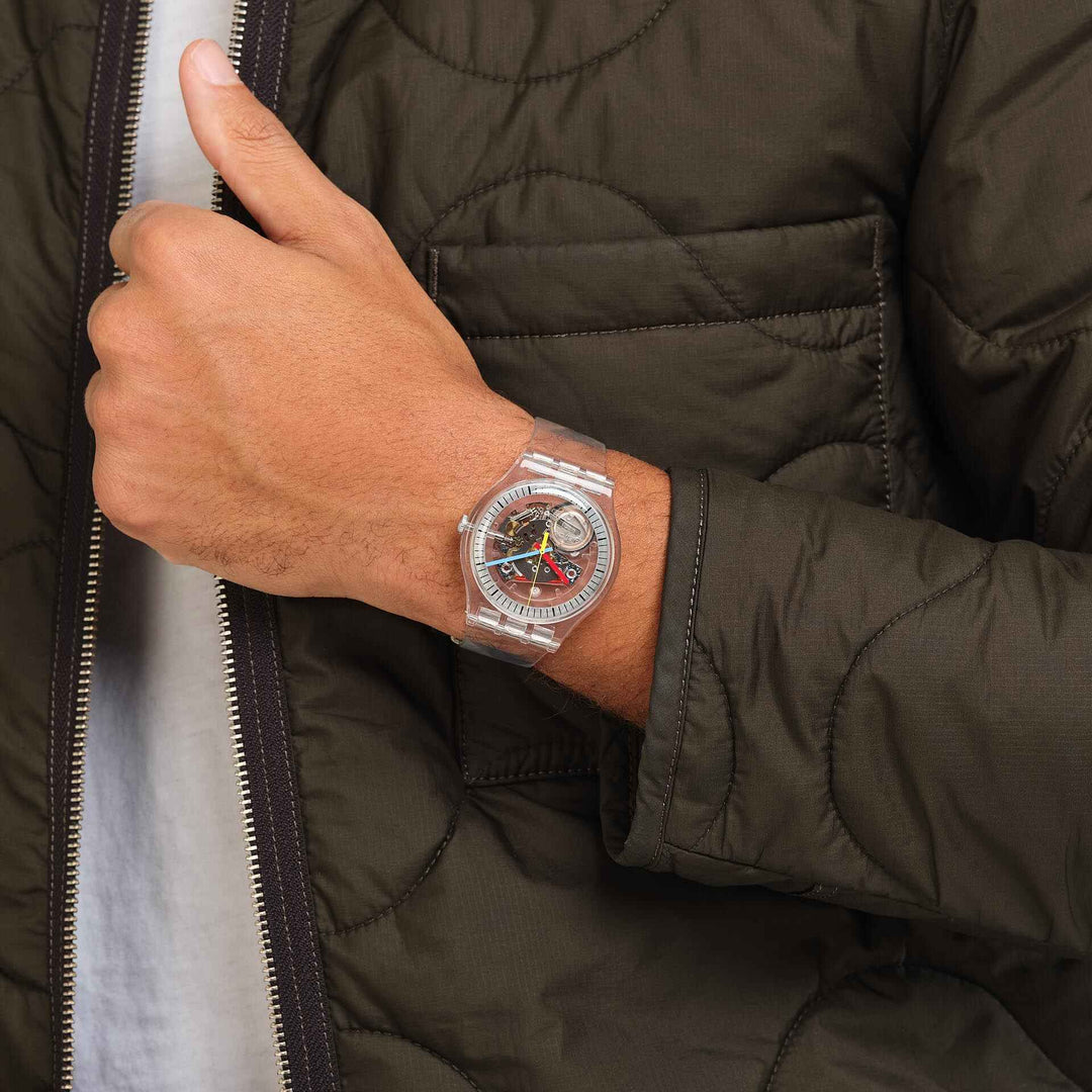 ساعة Swatch CLEARLY الأصلية New Gent 41mm SO29K100