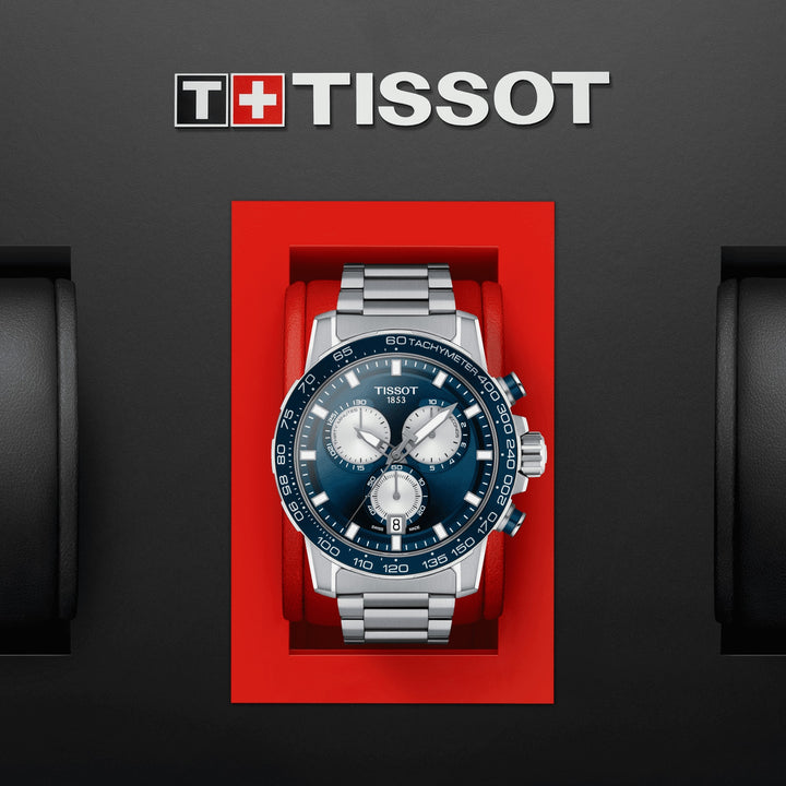Tissssot watch Supersport Chrono 45.5mm blue quartz steel T125.617.111.041.00