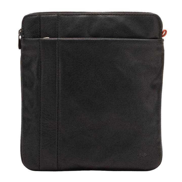 حقيبة الكتف الجلدية Nuvola Leather Bag Men في حقيبة جلدية أنيقة ipad® مع سحاب سحاب
