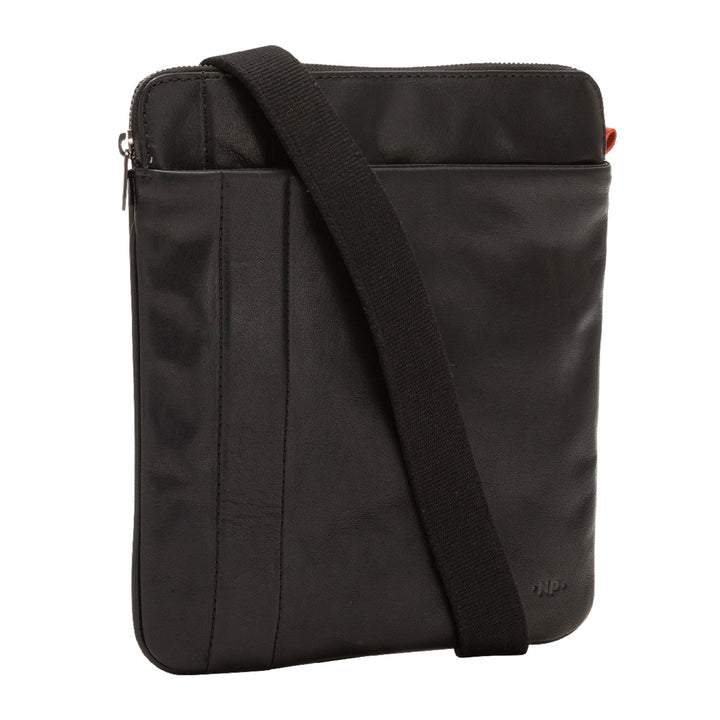 حقيبة الكتف الجلدية Nuvola Leather Bag Men في حقيبة جلدية أنيقة ipad® مع سحاب سحاب