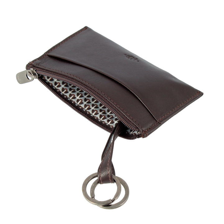 سحابة جلدية سلسلة المفاتيح والمحفظة عملة جلد طبيعي نابا كيس كيس كيس مع الرمز البريدي وحلقات 2 للمفتاح