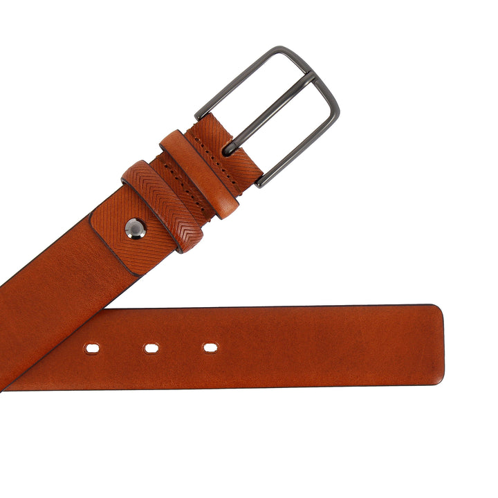 حزام توسكانا قديم من صنع في إيطاليا مصنوع من جلد طبيعي H 3.4 سم قابل للإختصار مع مشبك دبوس
