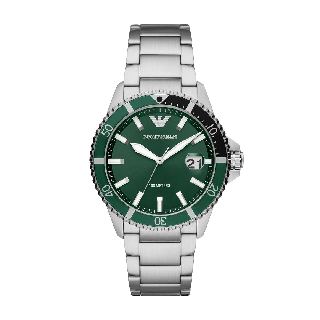 Emporio Armani orologio uomo Diver verde 42mm quarzo acciaio AR11338 - Capodagli 1937