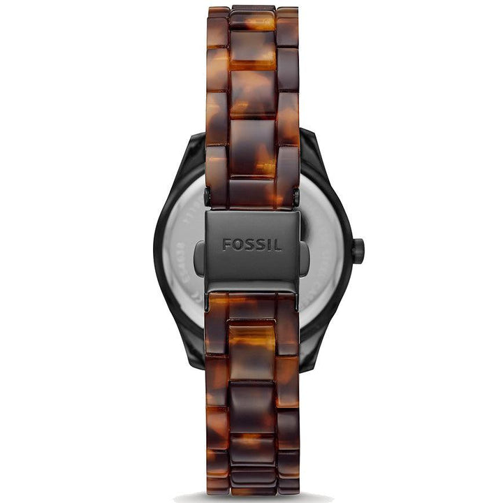 Fossil orologio donna Scarlette Mini 32mm acciaio nero acetato tartarugato ES4638 - Gioielleria Capodagli