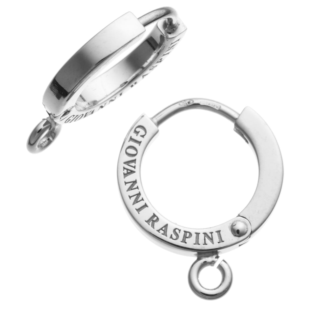 Giovanni Raspini orecchini argento Huggie base charm 10700 - Gioielleria Capodagli