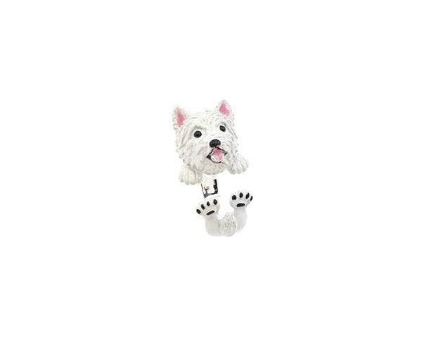 Idandi anello Cane West Highland White Terrier argento 925 e smalto WEST HIGHLAND WHITE - Gioielleria Capodagli