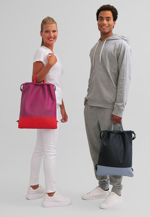DuDu حقيبة ظهر جلدية للمرأة حقيبة أزياء رياضية مع الرباط وحقيبة الكتف رقيقة من الجلد