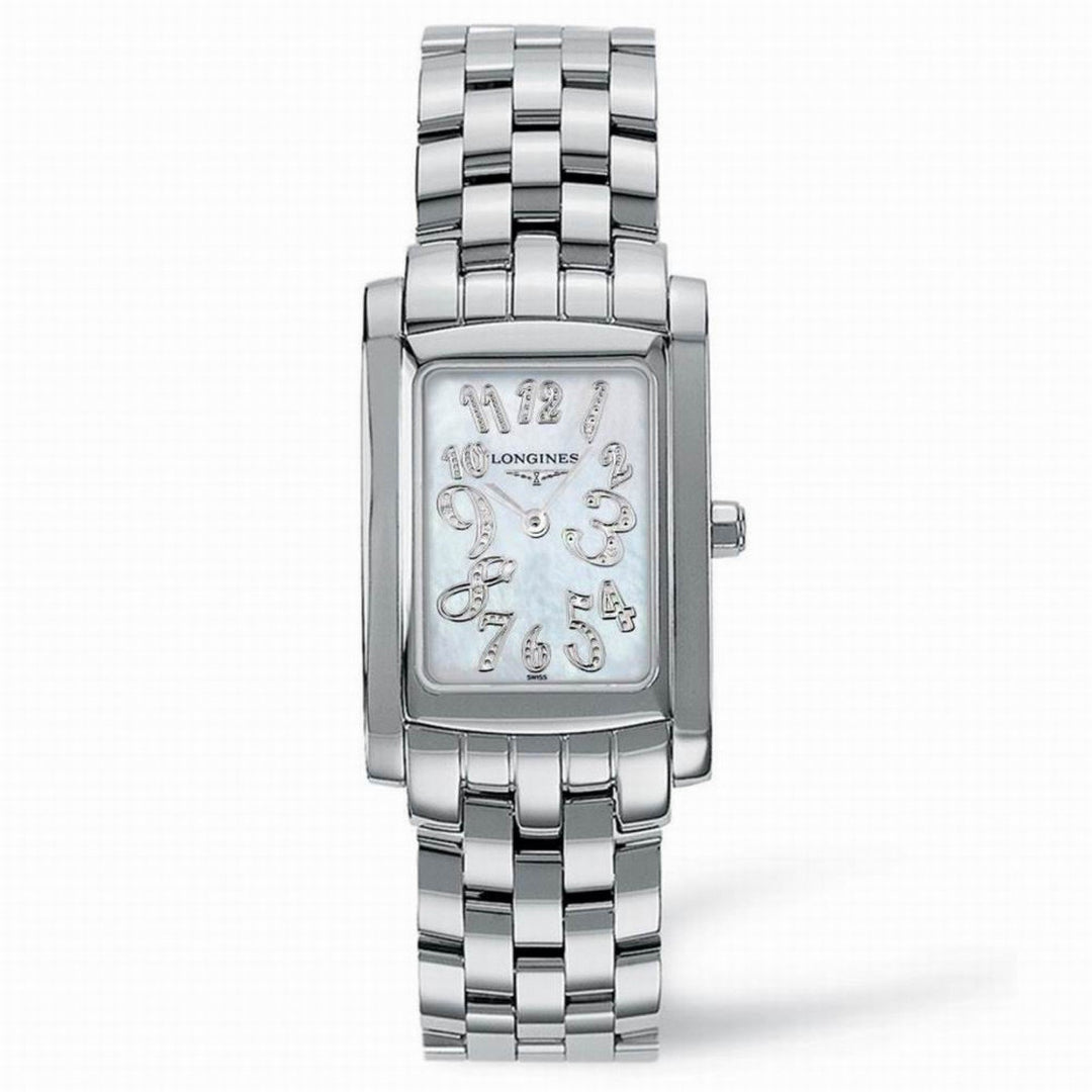 Longines orologio DolceVita 22,40x26,85mm madreperla diamanti quarzo acciaio L5.502.4.07.6 - Gioielleria Capodagli