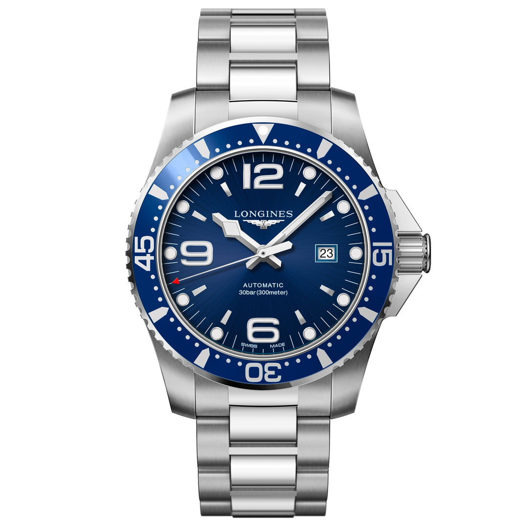 Longines orologio uomo HydroConquest blu 44mm automatico acciaio L3.841.4.96.6 - Gioielleria Capodagli