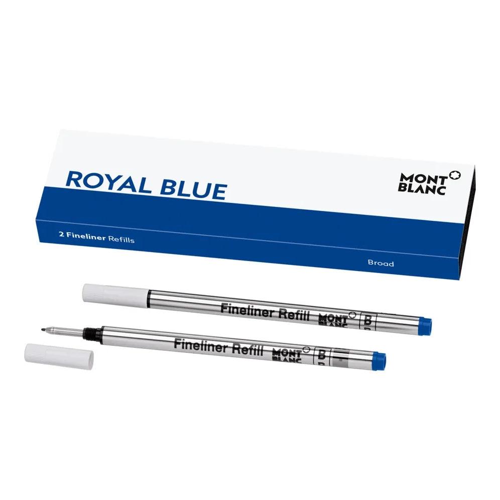 Montblanc 2 refill per fineliner punta B Royal Blue blu 128249 - Capodagli 1937