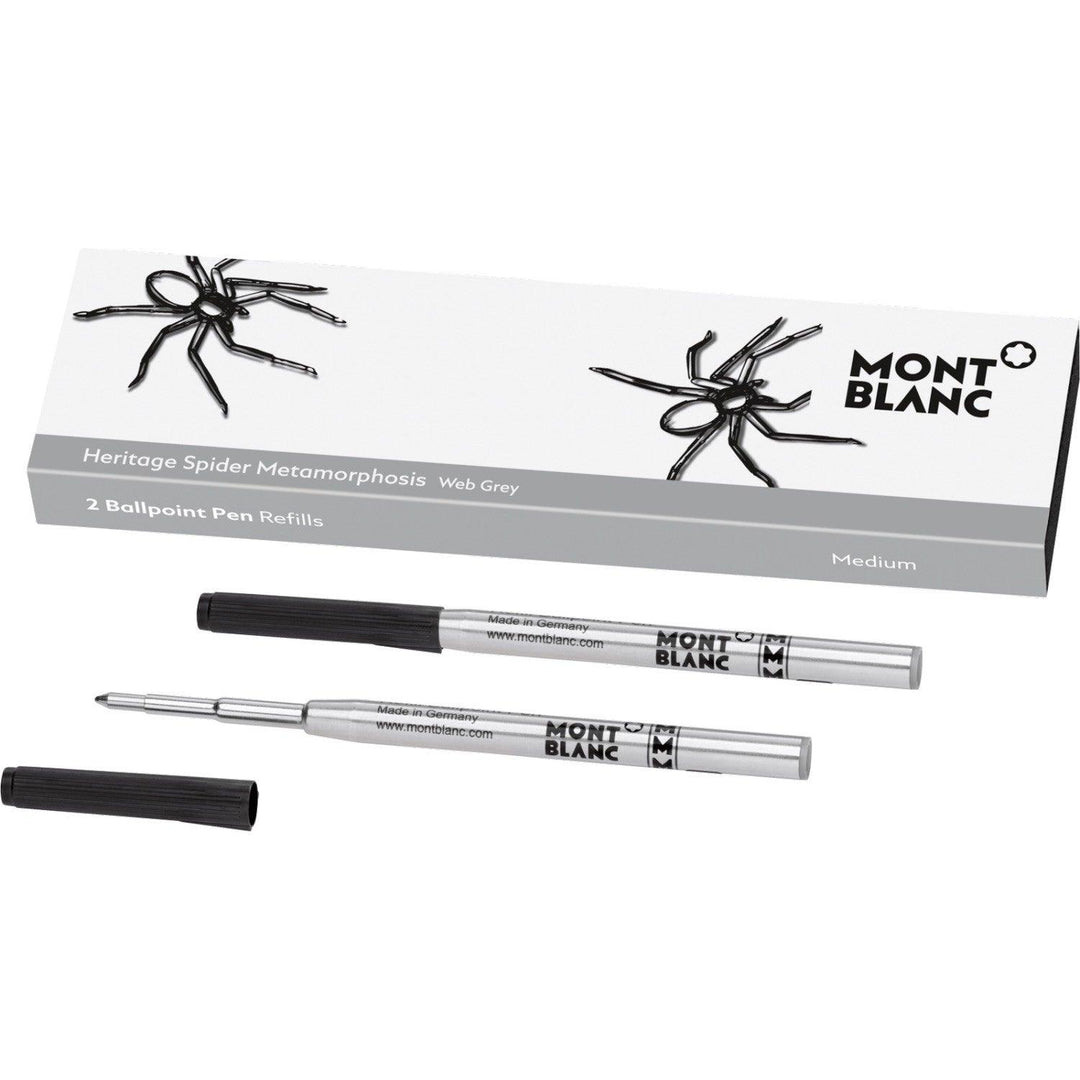 Montblanc 2 refill per penna a sfera (M) Heritages Spider Grey ( grigio ) 118203 - Gioielleria Capodagli