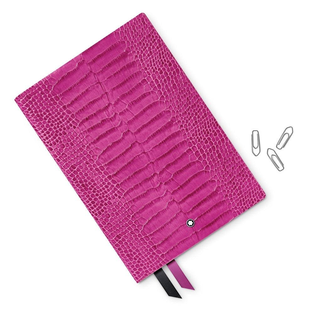 Montblanc blocco note notebook 146 a righe stampa coccodrillo Fucsia cancelleria di lusso 118028 - Gioielleria Capodagli