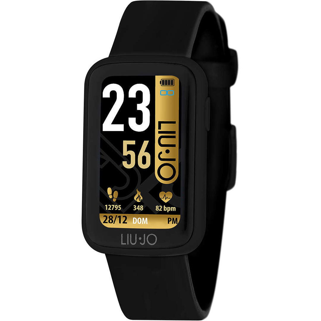 ليو جو ساعة ذكية صالح 23x43mm أسود SWLJ036