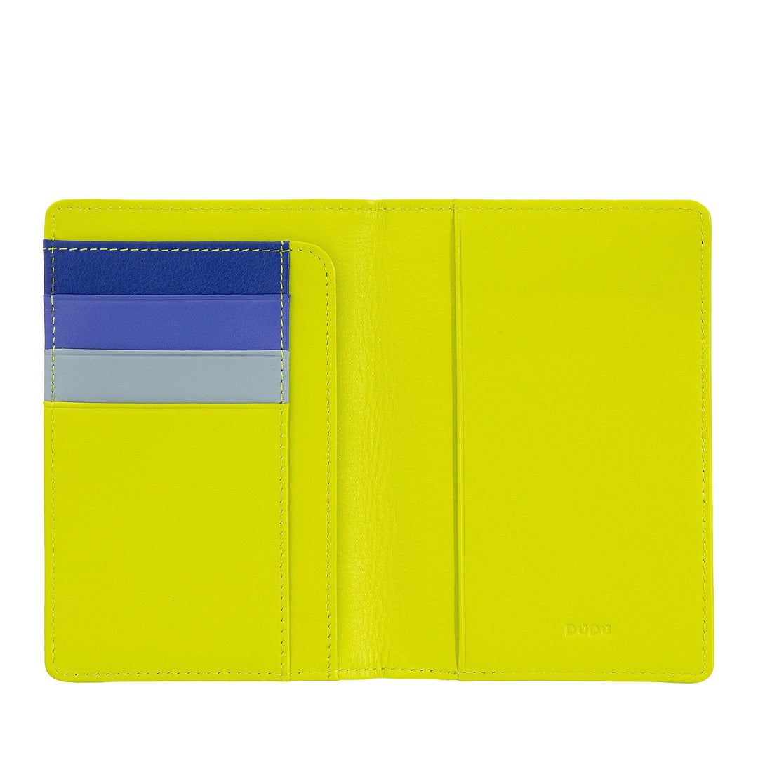 DUDU brings passport leather and credit cards RFID Multicolor
