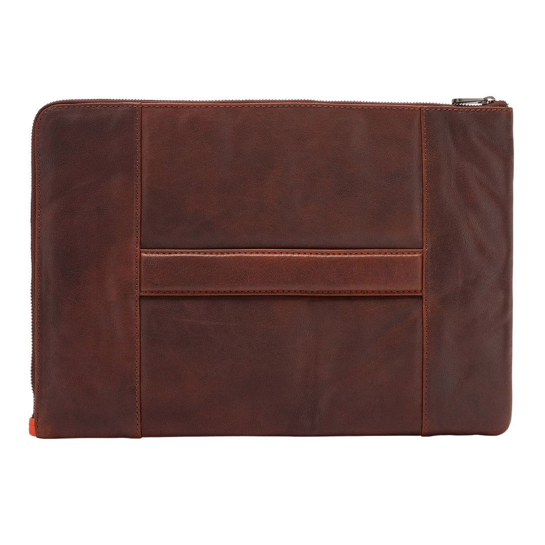 Nuvola Leather A4 leather hip with zip zip folder holder tablet taps work card with handle