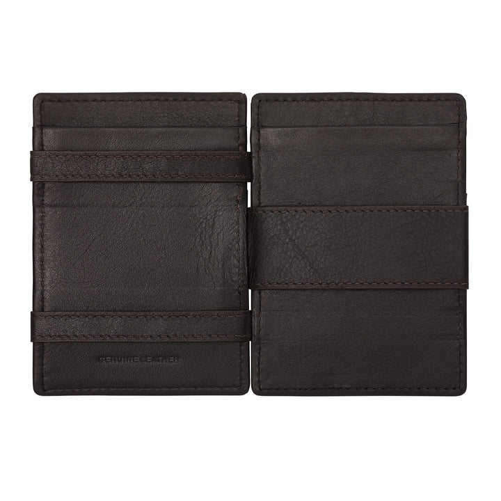 محفظة جلدية سحرية للرجال محفظة سحرية صغيرة مع 6 جيوب حامل بطاقة الائتمان