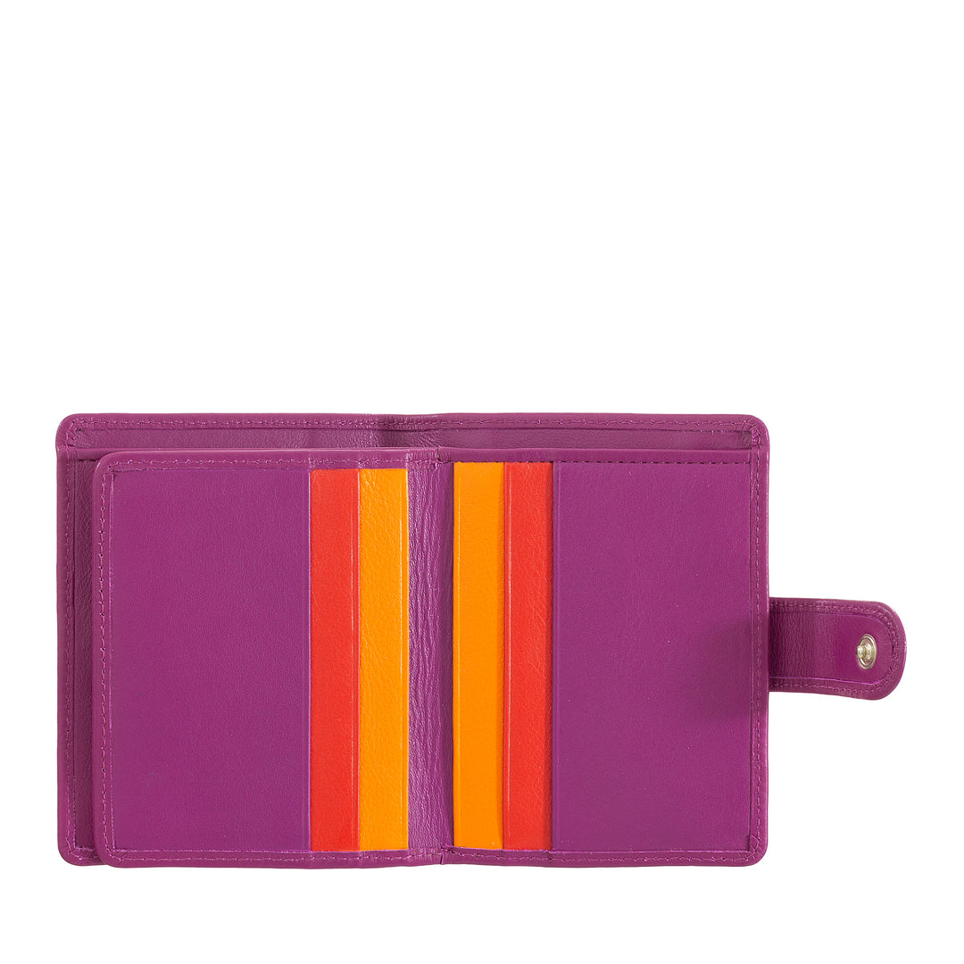 DuDu محفظة جلد طبيعي محفظة جلدية صغيرة RFID مع سحاب عملة محفظة النقود, إغلاق خارجي