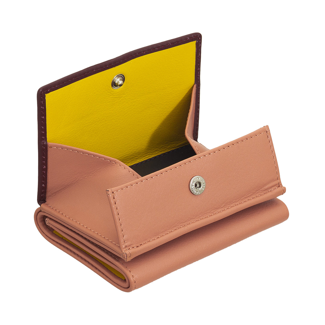 DuDu محفظة جلدية صغيرة للرجال، محفظة نسائية، تصميم مدمج مع محفظة عملة حاملي الأوراق النقدية والبطاقات