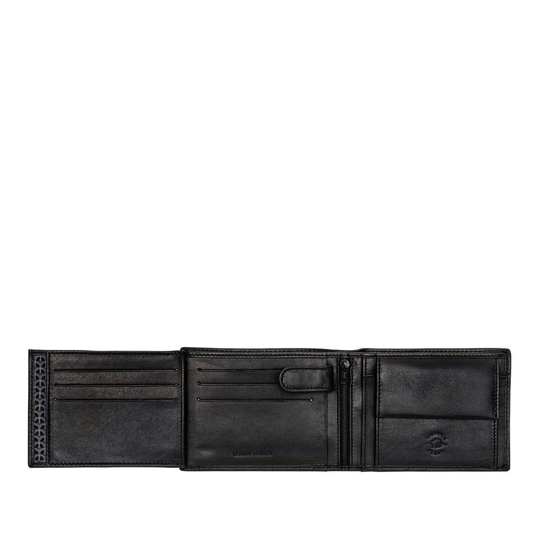 محفظة جلدية ناعمة للرجال مع محفظة عملة الرمز البريدي الداخلية جيوب حامل بطاقة الائتمان