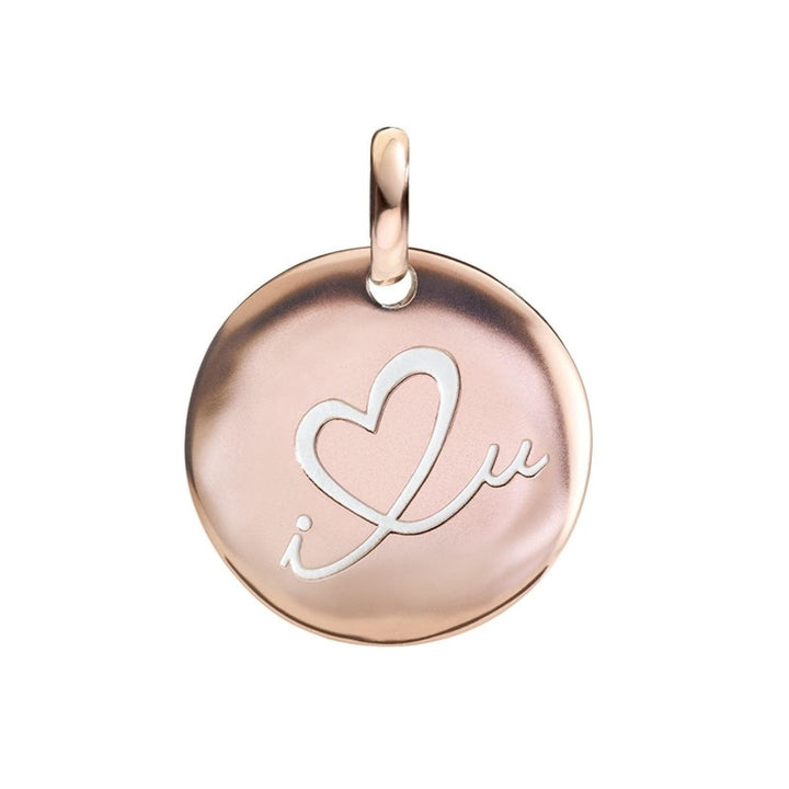 Queriot ciondolo moneta piccola I Love U oro 9kt F13O02S9201 - Gioielleria Capodagli